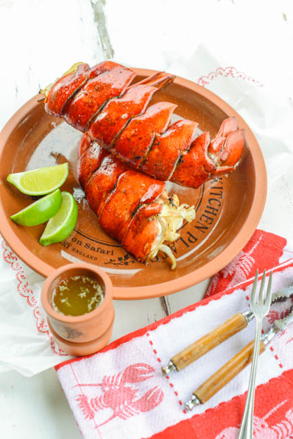 Grilled Florida Lobster with Cajun Butter