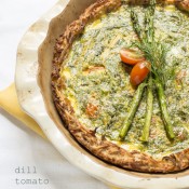 Asparagus Dill Quiche with a Potato Crust ©Rhonda Adkins 2013 www.thekitchenwitchblog.com